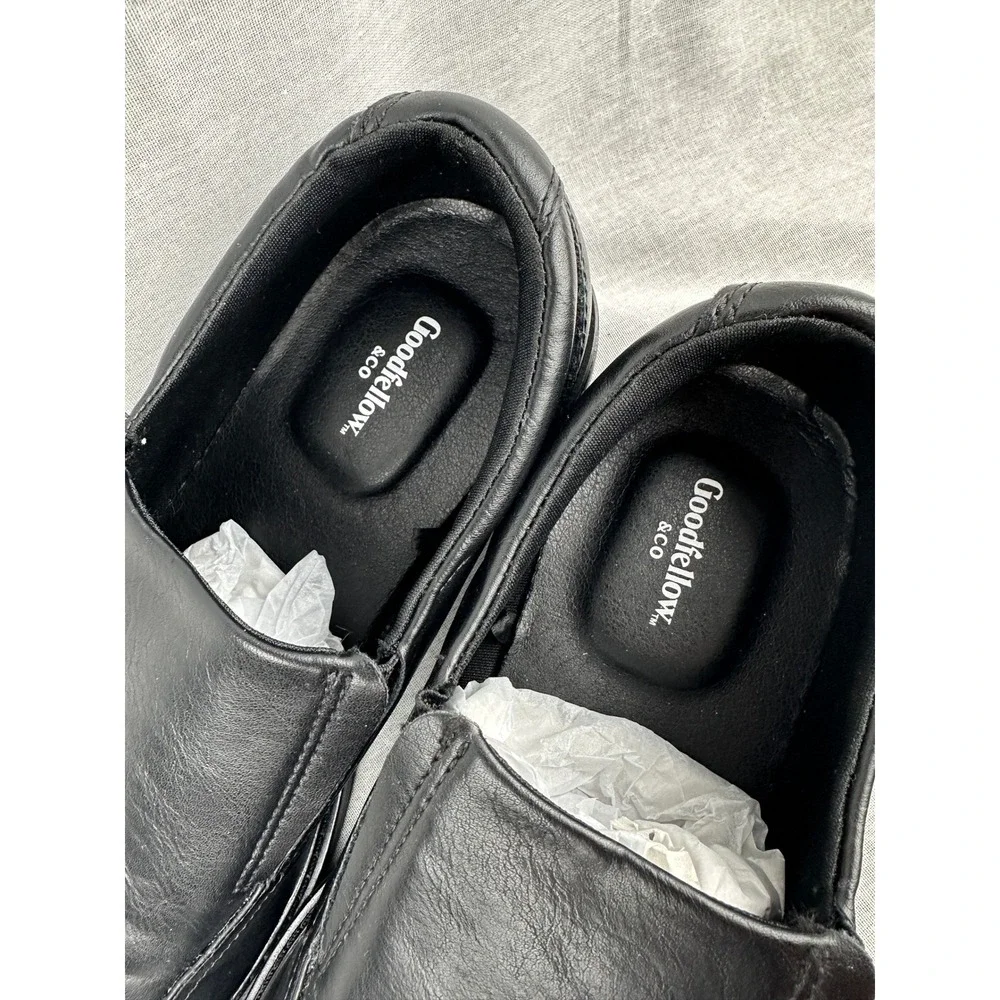 Goodfellow & Co Mens Black Slip On Loafers Dress‎ Shoes Size 9 Moc Toe Casual